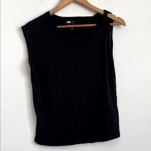 DKNY Asymmetric  Black Muscle Tee‎ Womens XS